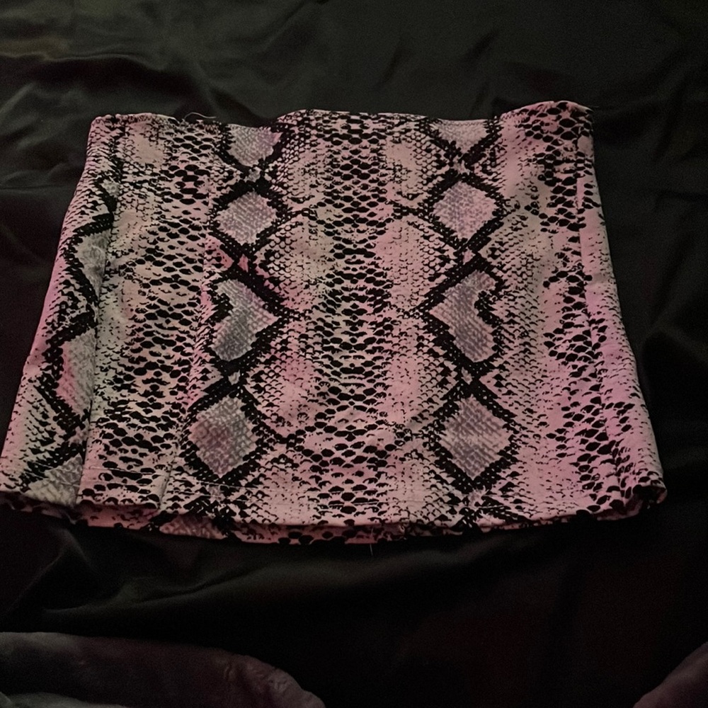 snakeskin tube top